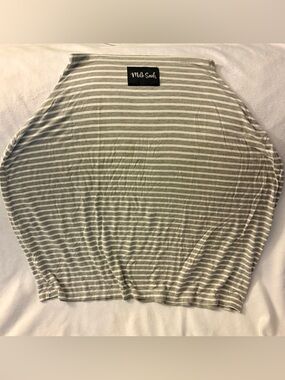 Milk Snob Grey & White Striped 5-in-1 Cover, Heather Stripe